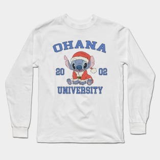 Ohana means family - Christmas Stitch Long Sleeve T-Shirt